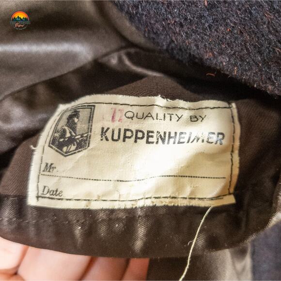 Quality By Kuppenheimer Overcoat Black Wool Cashmere Blend Academia Men's Sz 48 - Picture 9 of 13